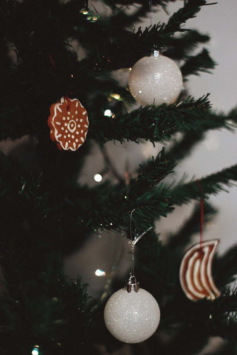 ornament red and white christmas ornament tree